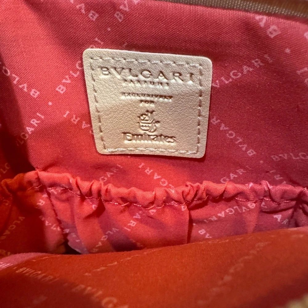 Cosmetic Pouch with Gold Accent